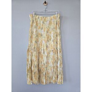 Vintage Napa Valley Pleated Maxi Skirt Size XL Floral Dream Soft Girl Fairy Core